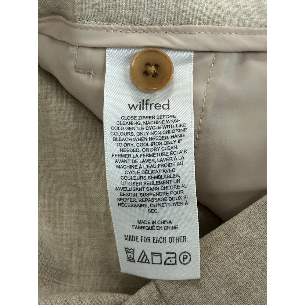Wilfred Alanya Pant Stretch Suiting High-rise Wide-leg Pant-Heather Oat Beige-12 - Picture 5 of 12